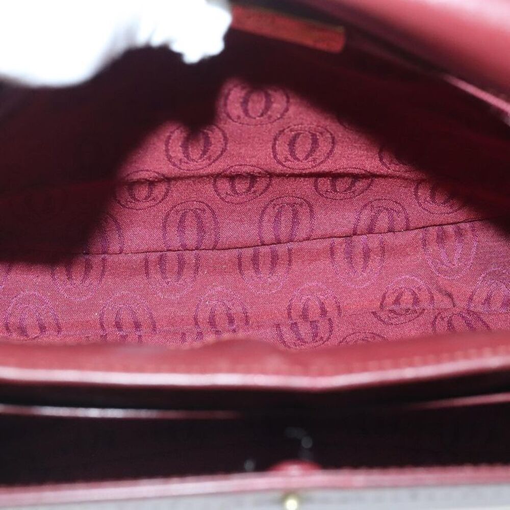 Cartier Must De Cartier Burgundy Leather Shoulder Bag (Pre-Owned) - Picture 13 of 16